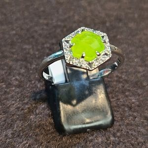 Caught Your Gaze Genuine Peridot Quartz Ring